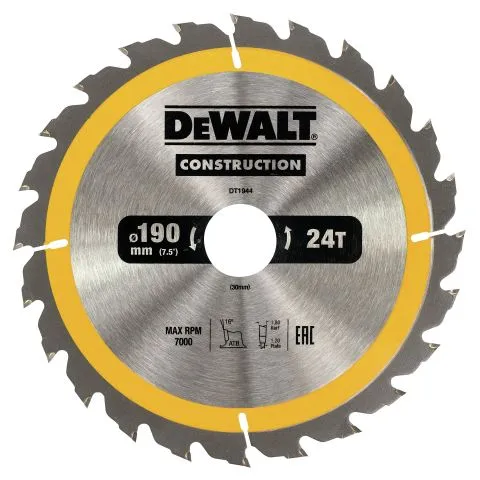 Utförsäljning DT1944-QZ Dewalt Sågklinga 190 x 30 mm, 24T